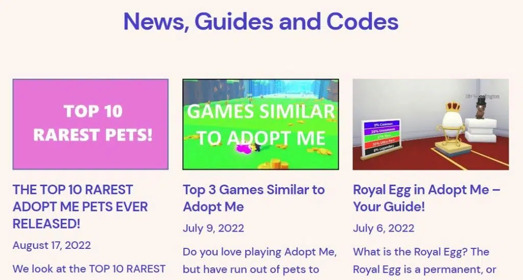 Adopt Me News, Guides and Codes